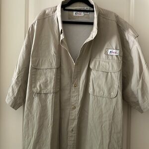Like New! World Wide Sportsman mens Outdoorsman Short Sleeves shirt size 3XL tan